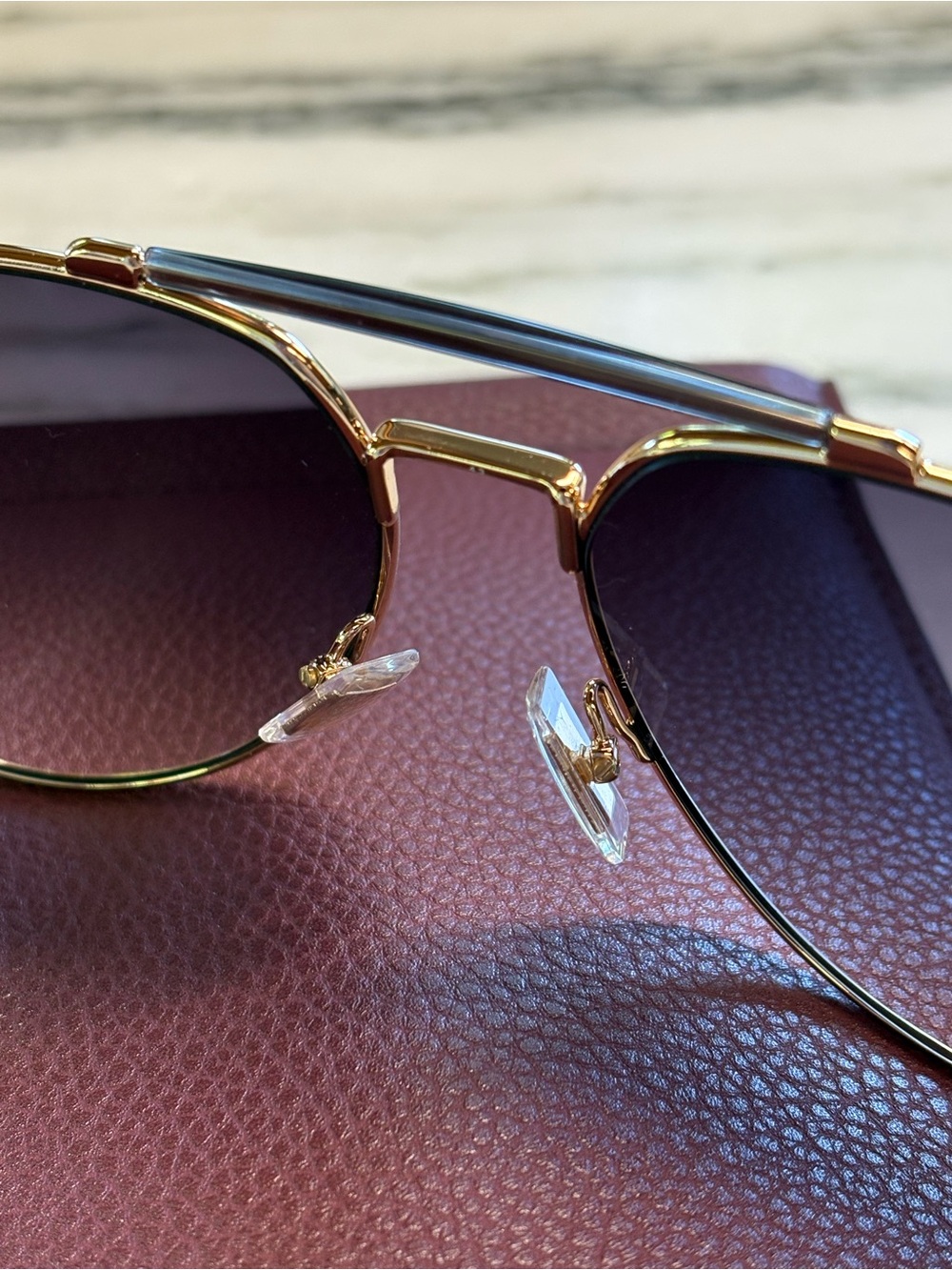 Etro Pilot Gold Sunglasses 0022/S like new Etro case, cloth 61 - 16 - 145 - Picture 7 of 11